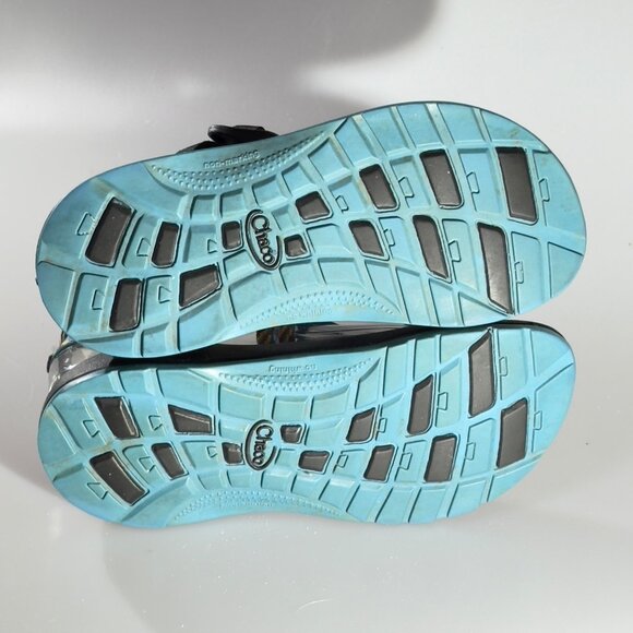 CHACO Kid's Juniors Z/Cloud Sandals Adjustable Straps Vibrant Pattern Size 5 - Picture 8 of 13